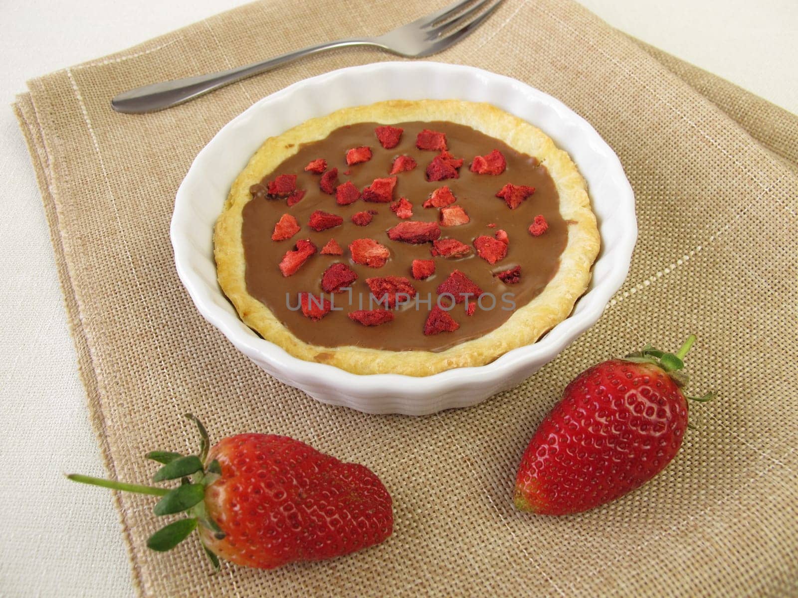 Nougat Tartelette with strawberries