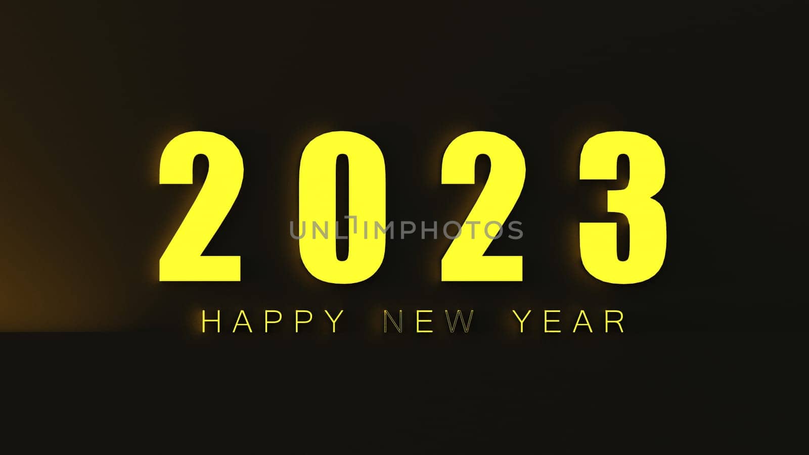 The 3d rendering of 2023 Creativity and inspiration ideas concepts with nice background