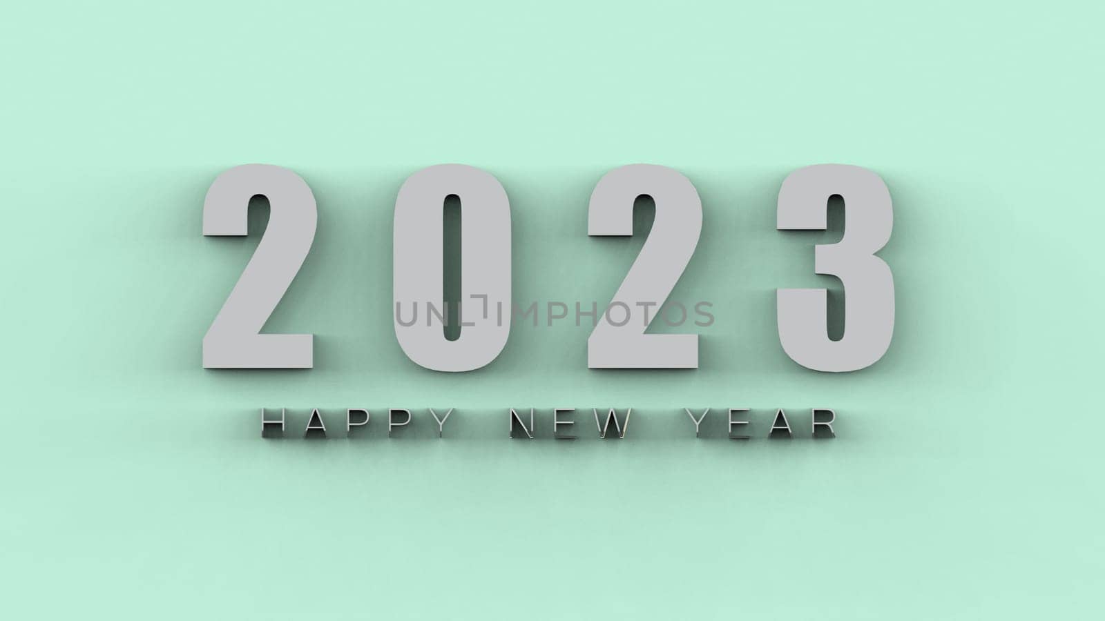 The 3d rendering of 2023 Creativity and inspiration ideas concepts with nice background