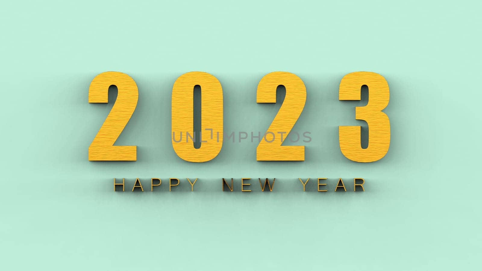 The 3d rendering of 2023 Creativity and inspiration ideas concepts with nice background