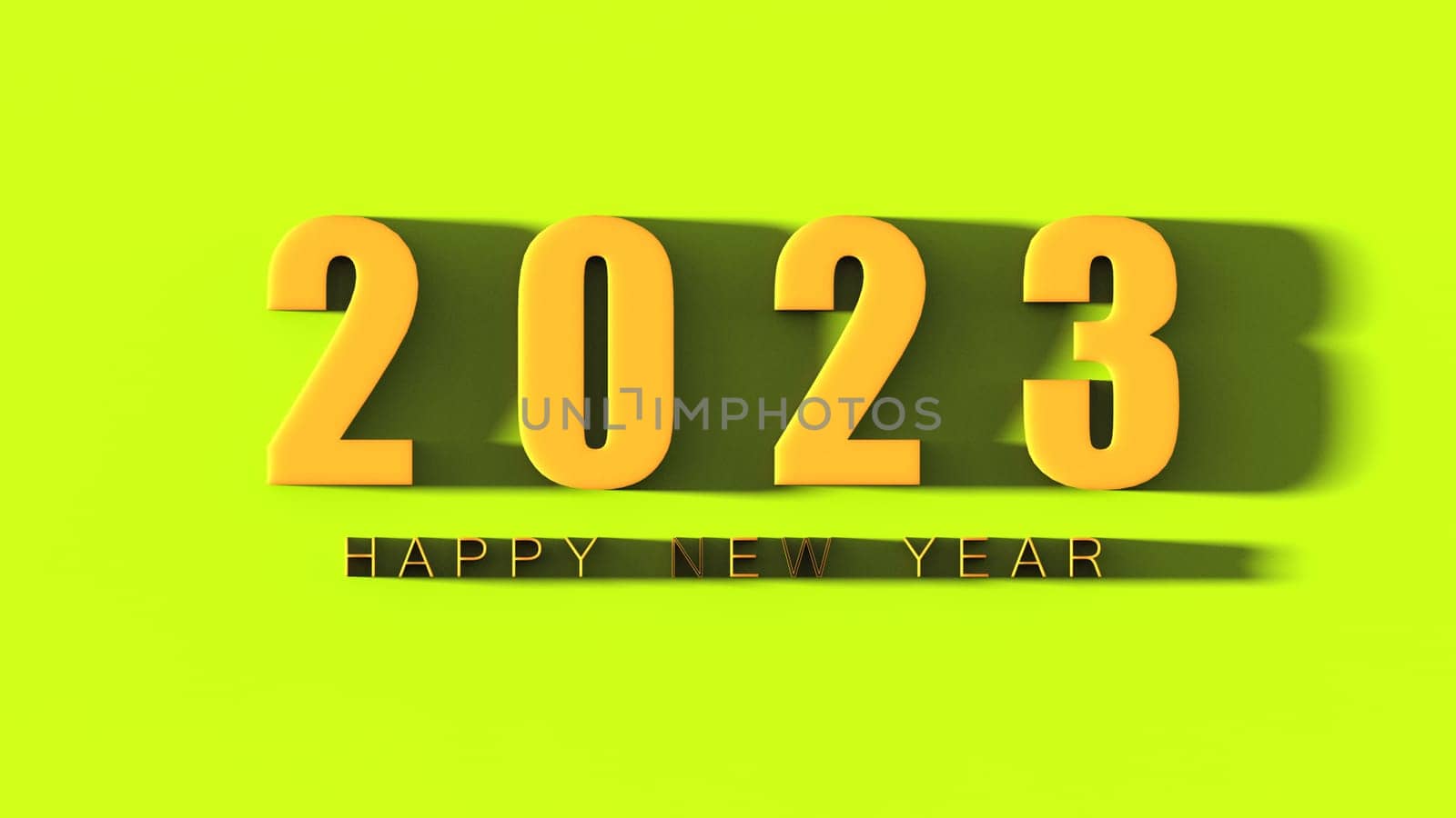 The 3d rendering of 2023 Creativity and inspiration ideas concepts with nice background