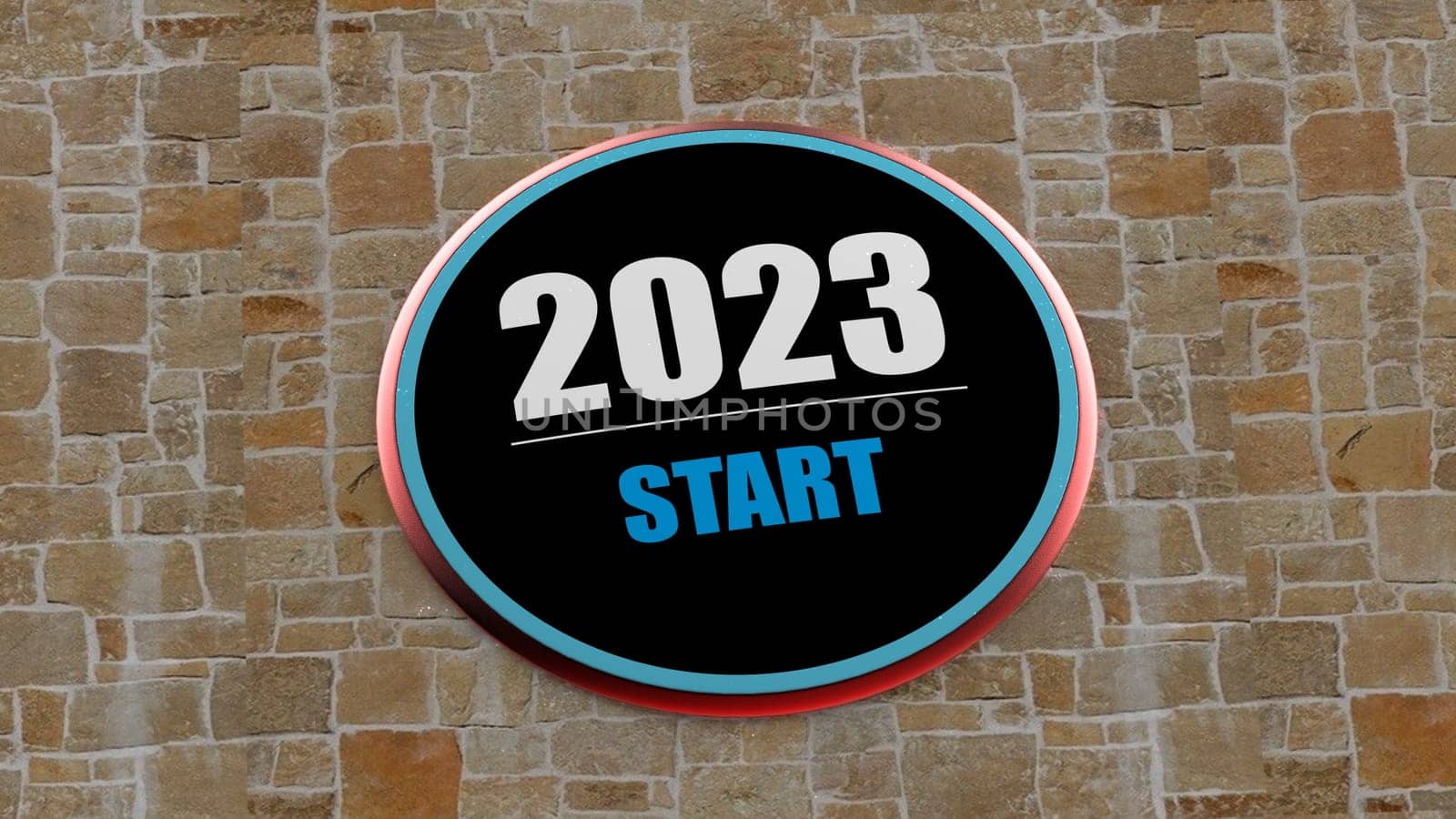 3d rendering of 2023 year start BTN