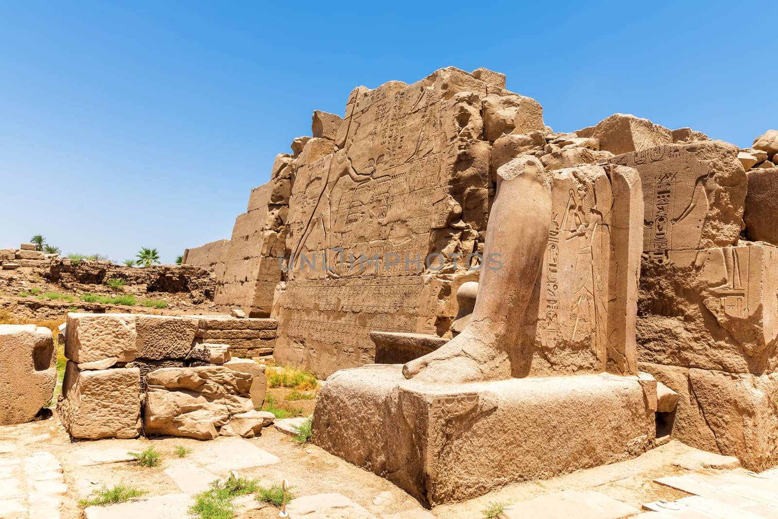 Ruins of the 8th pylon of Karnak Temple, Luxor, Egypt.