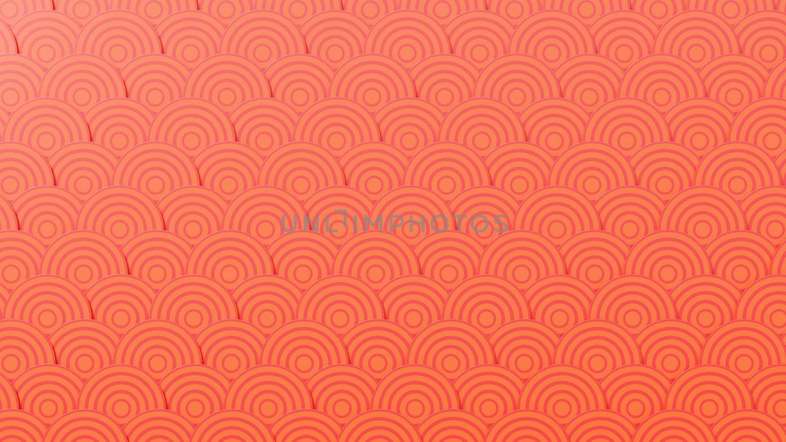 Happy Chinese new year concept. Chinese abstract seamless ocean wave pattern dragon fish red background for web design, traditional ornament and oriental, 3D rendering illustration