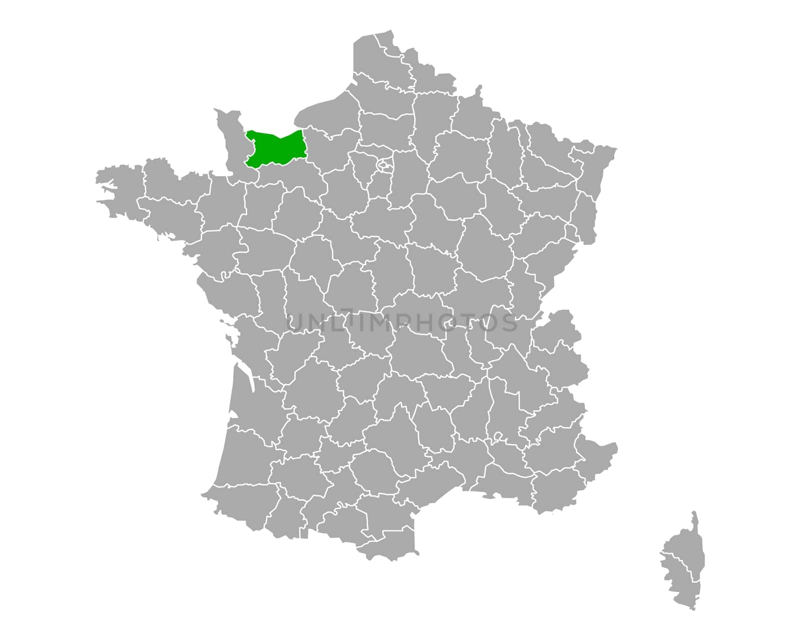 Map of Calvados in France