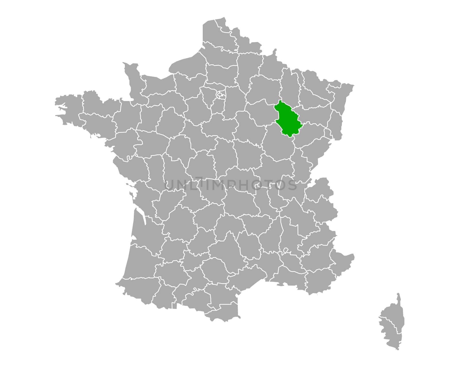 Map of Haute-Marne in France