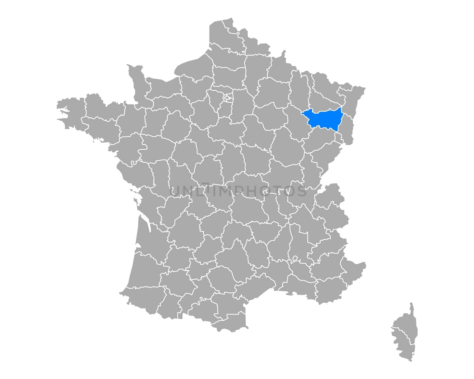 Map of Vosges in France