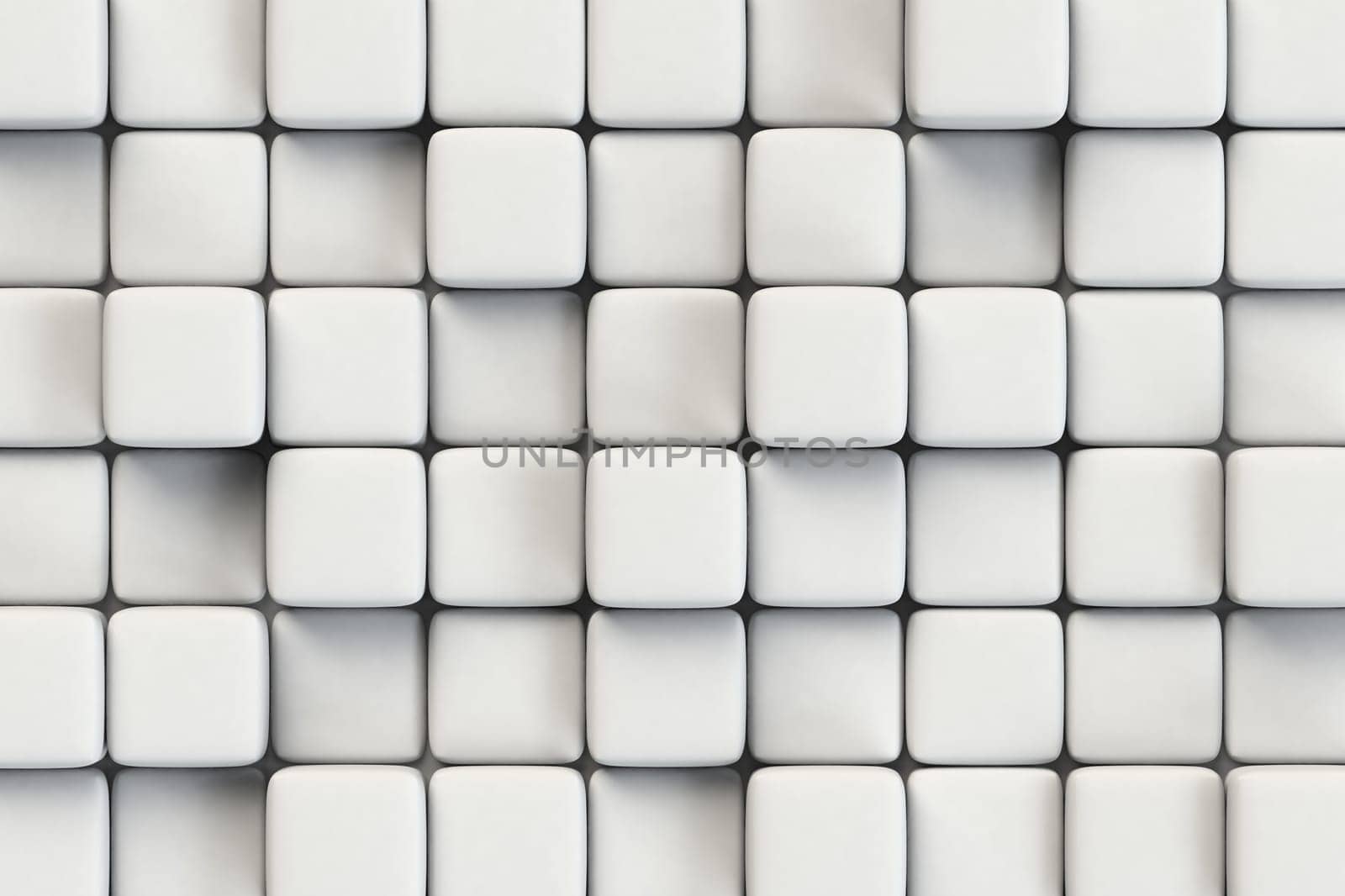 Abstract geometric background with ceramic cubes of various height.