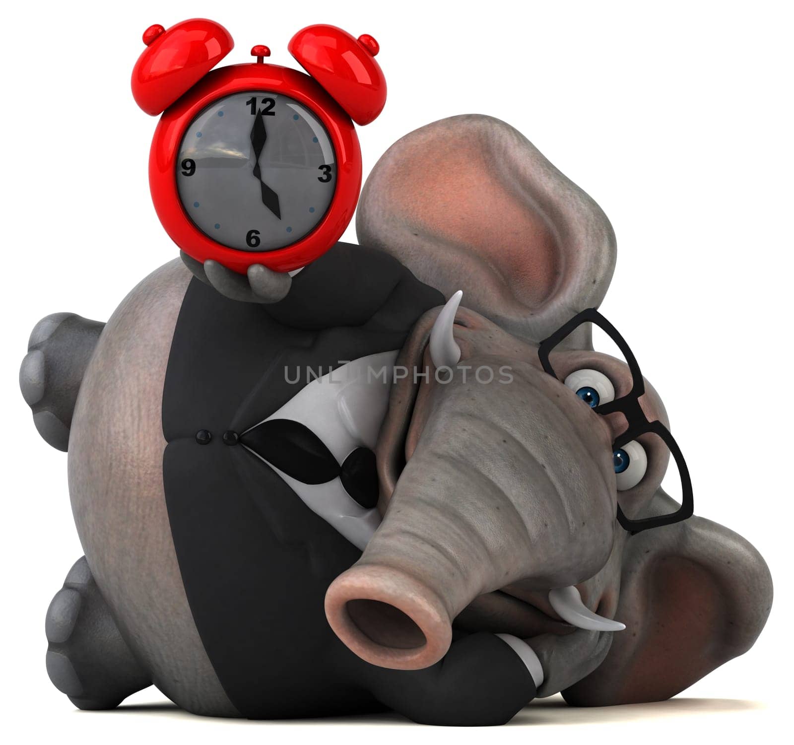 Fun elephant - 3D Illustration