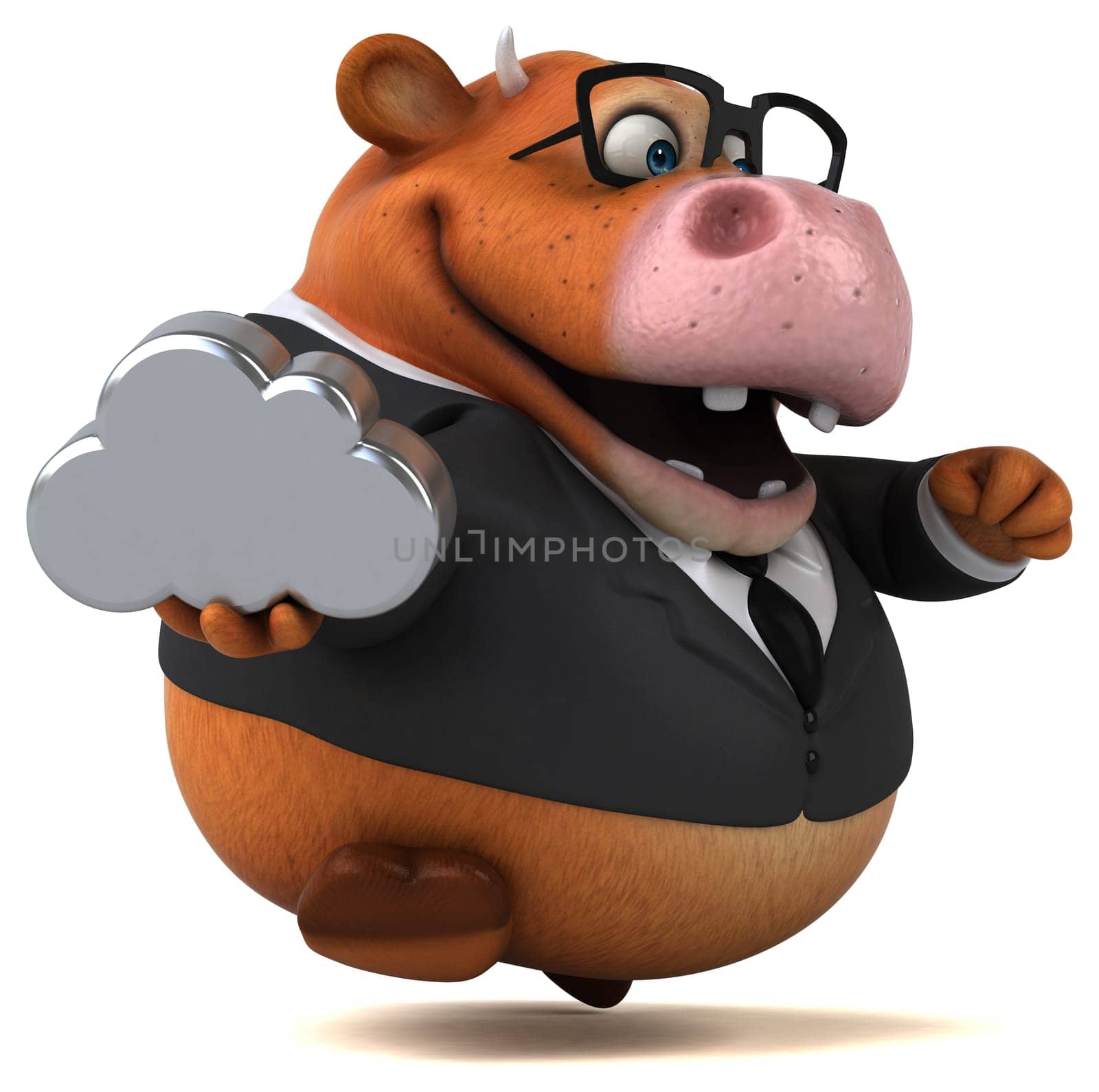 Fun cow - 3D Illustration