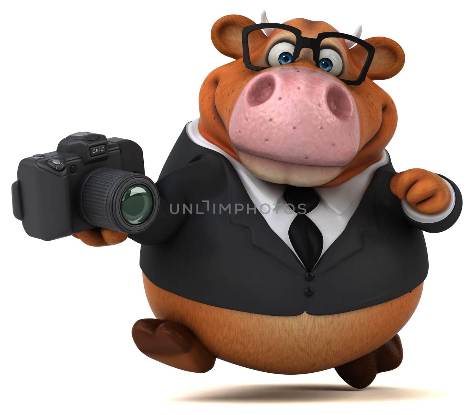 Fun cow - 3D Illustration