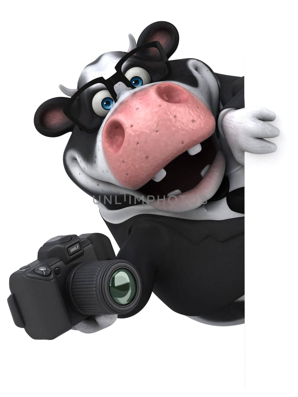 Fun cow - 3D Illustration