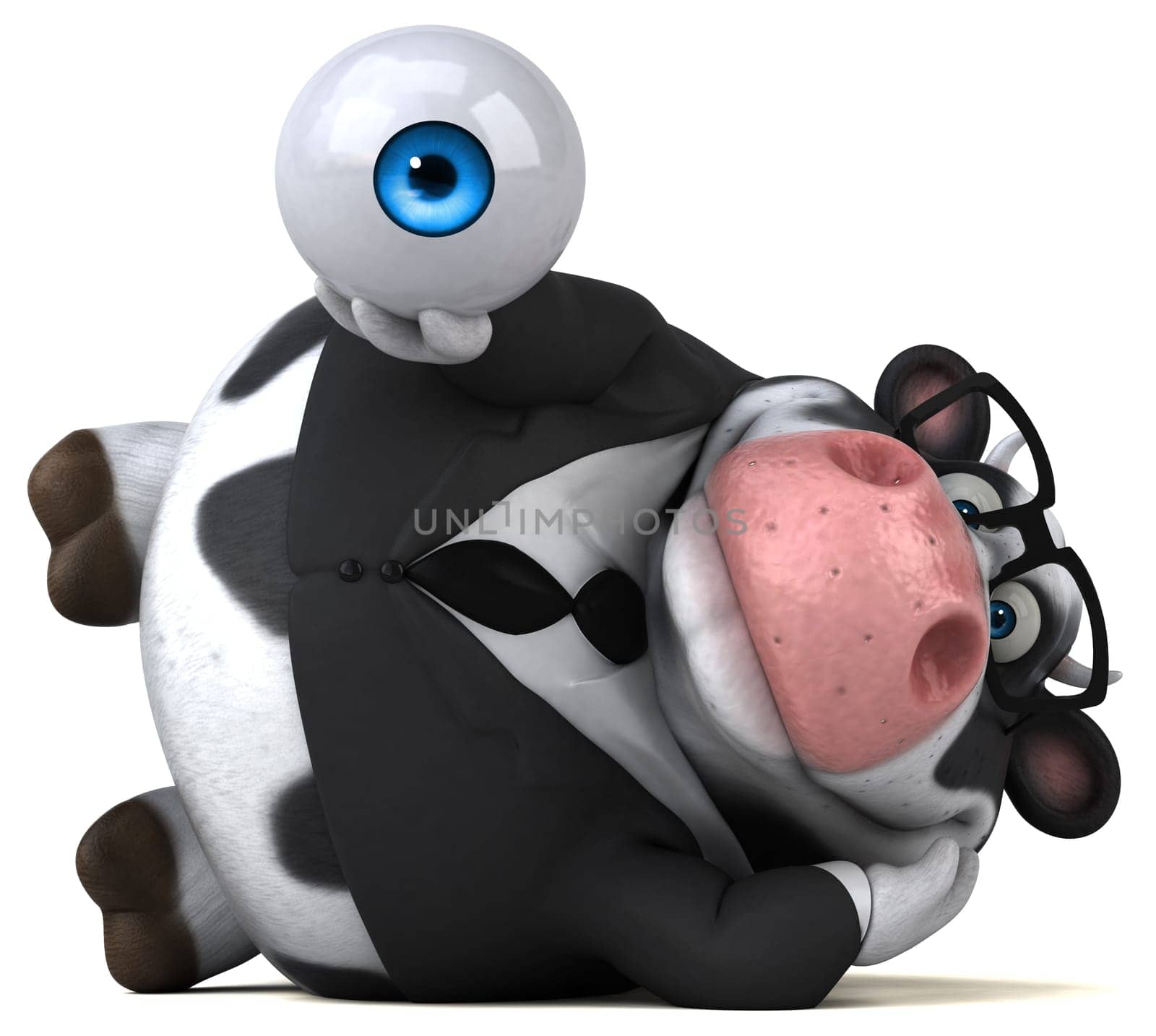 Fun cow - 3D Illustration