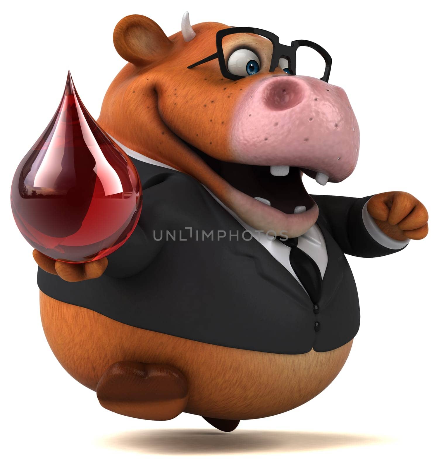 Fun cow - 3D Illustration