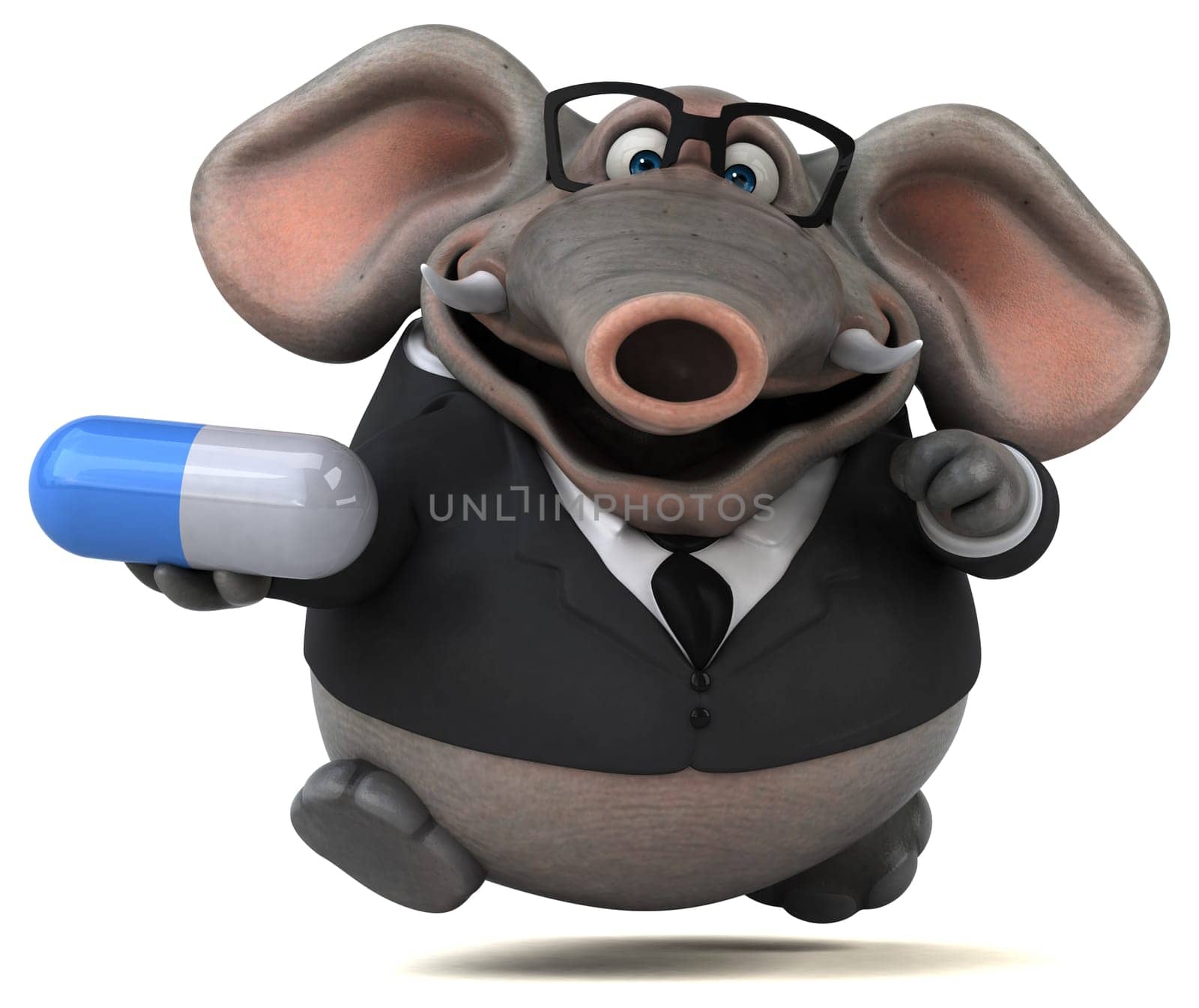 Fun elephant - 3D Illustration