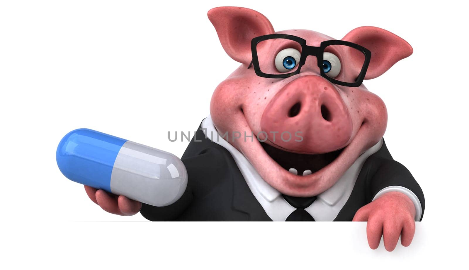 Fun pig - 3D Illustration