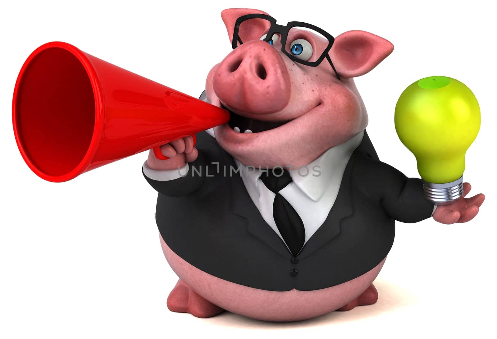 Fun pig - 3D Illustration