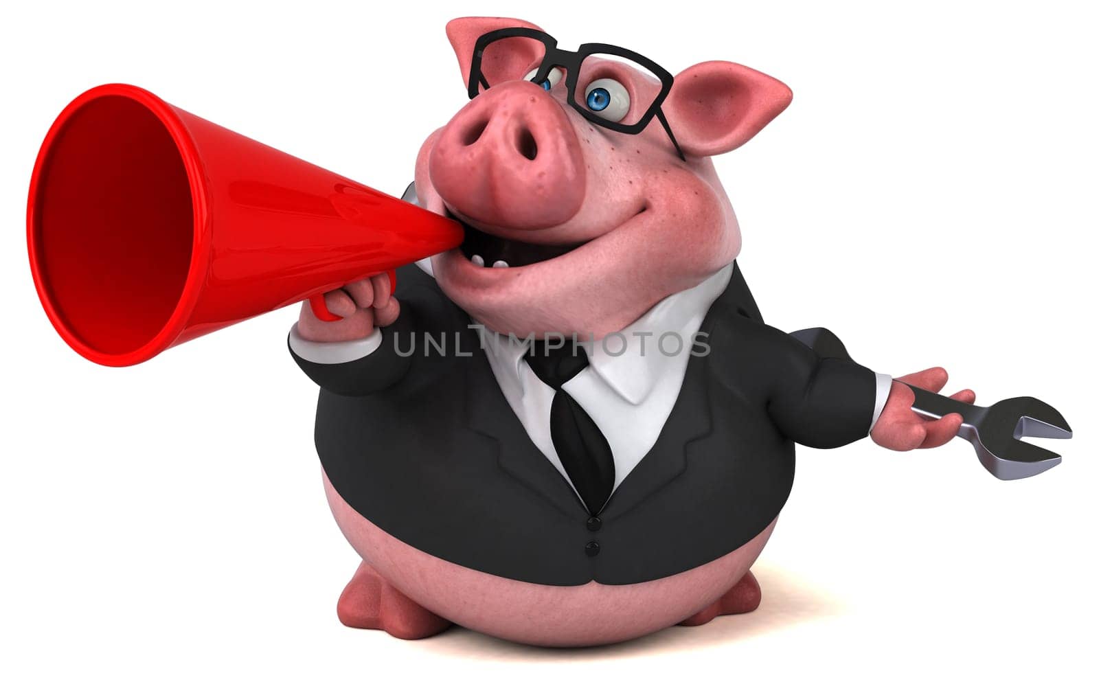 Fun pig - 3D Illustration