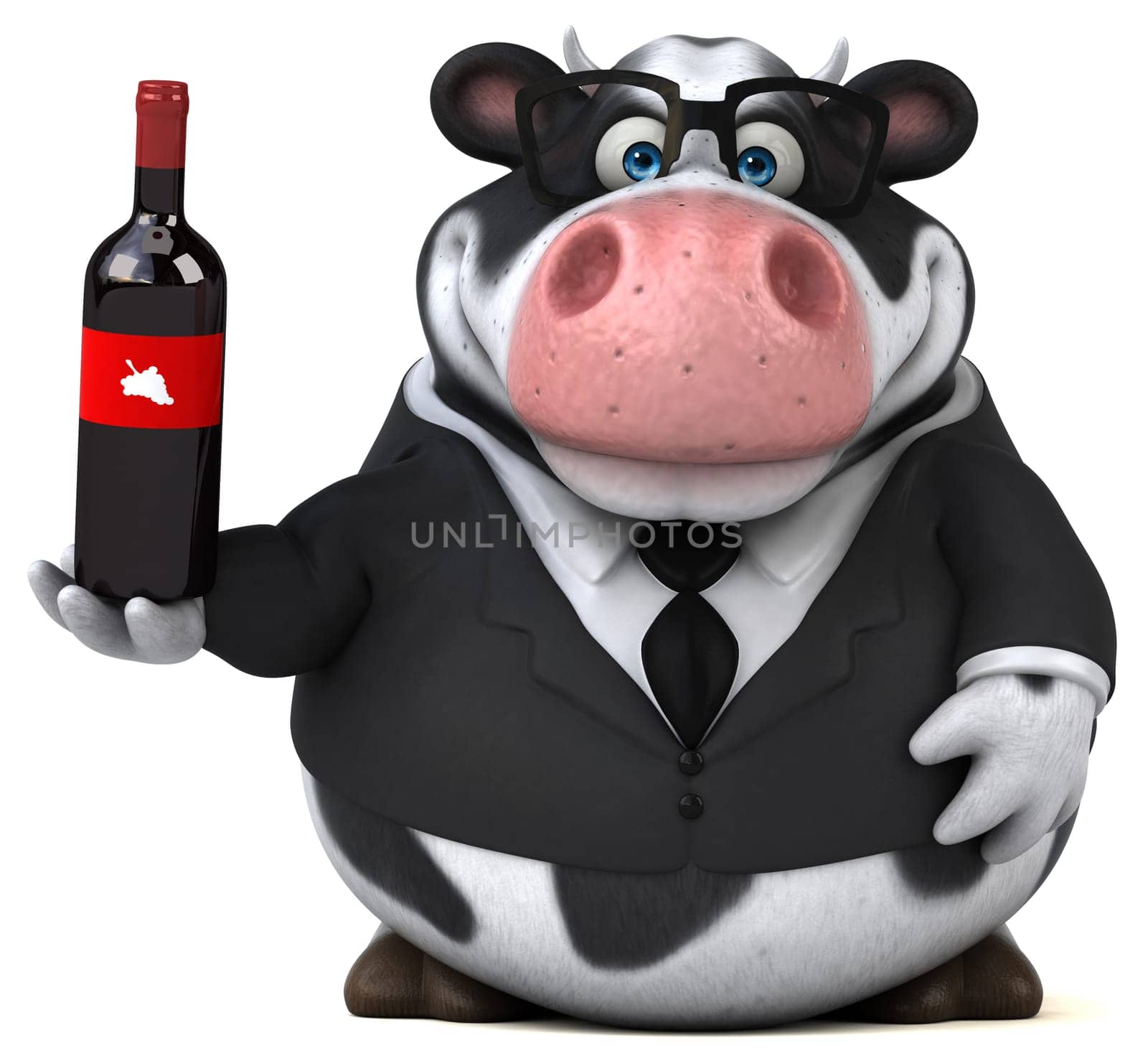 Fun cow - 3D Illustration