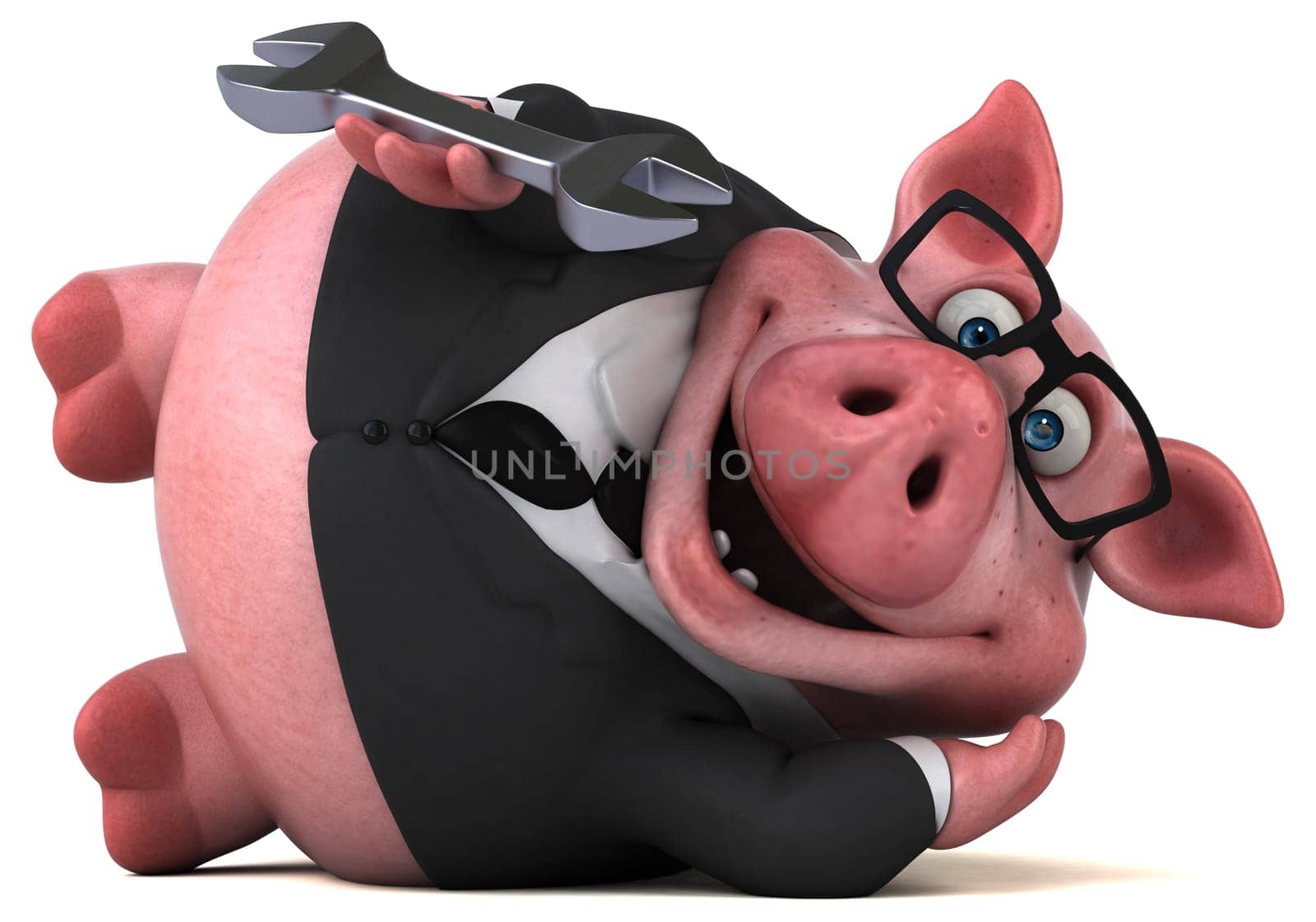 Fun pig - 3D Illustration