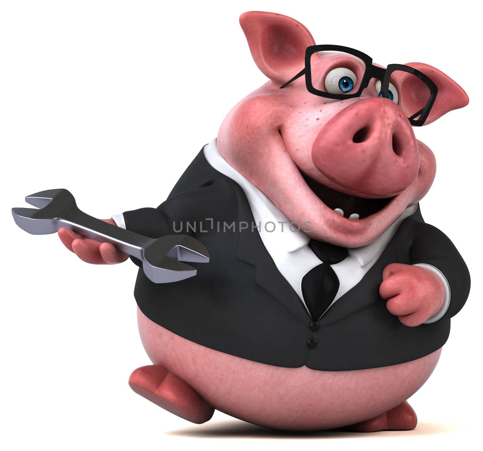 Fun pig - 3D Illustration