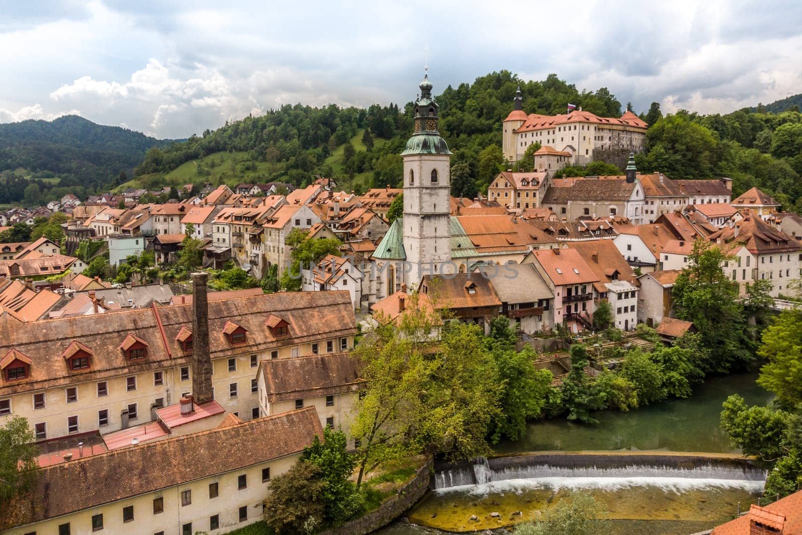Medieval Castle in old town of Skofja Loka, Slovenia