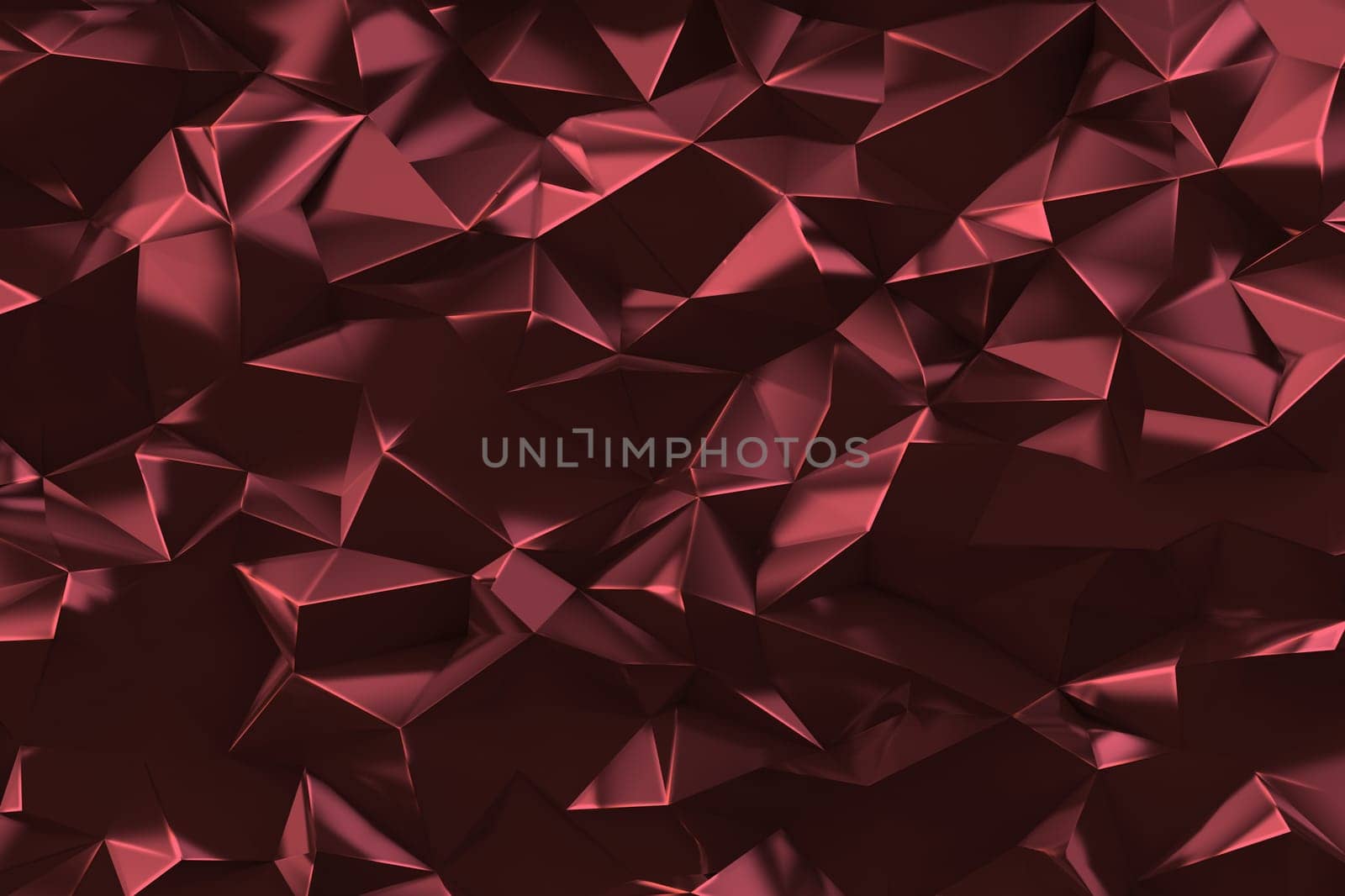 Abstract triangles low poly facet background, 3d render illustration