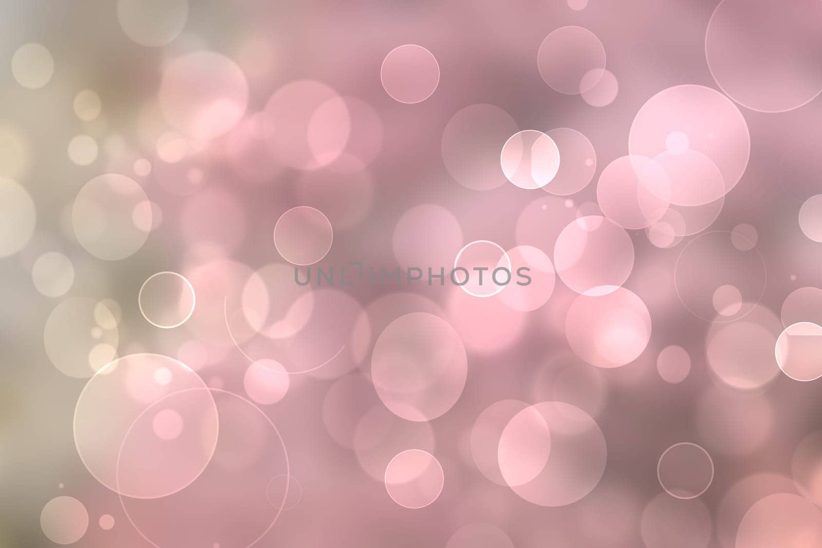 Abstract blurred fresh vivid spring summer light delicate pastel beige pink bokeh background texture with bright circular soft color lights. Beautiful backdrop illustration.