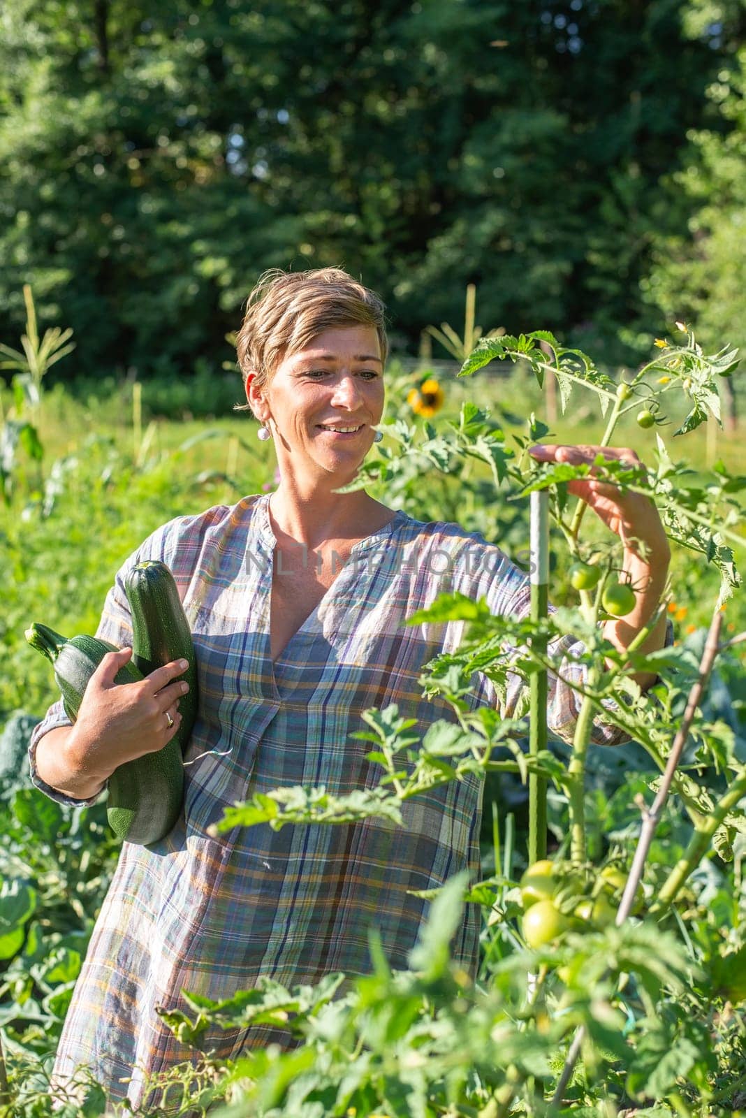 woman working in the garden