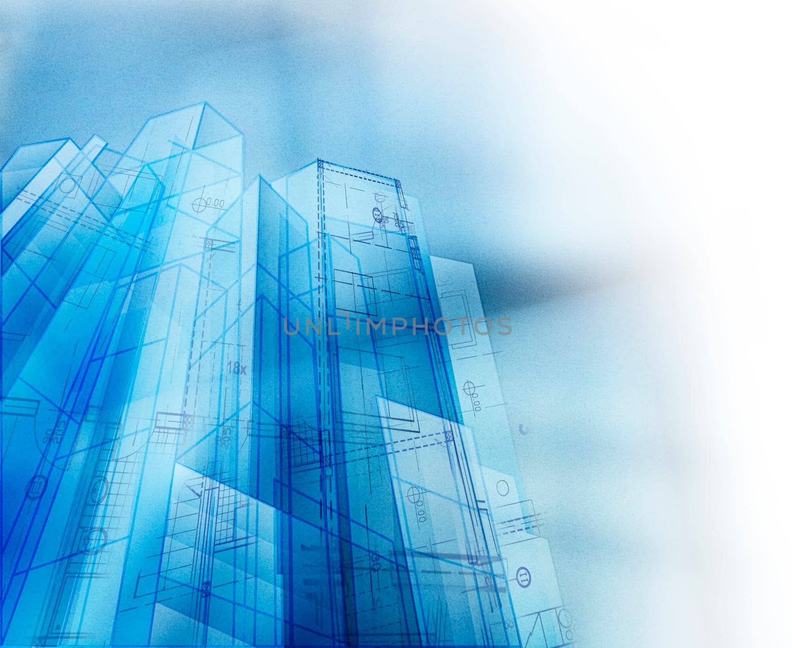 Abstract architectural concept with copyspace