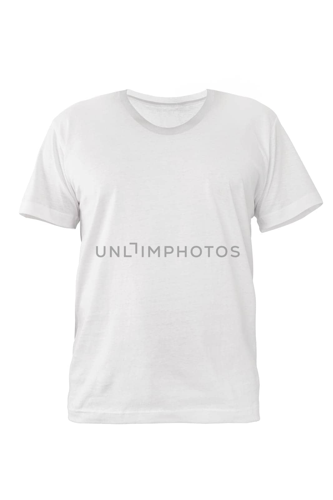White t shirt mockup isolated on white background with clipping path.