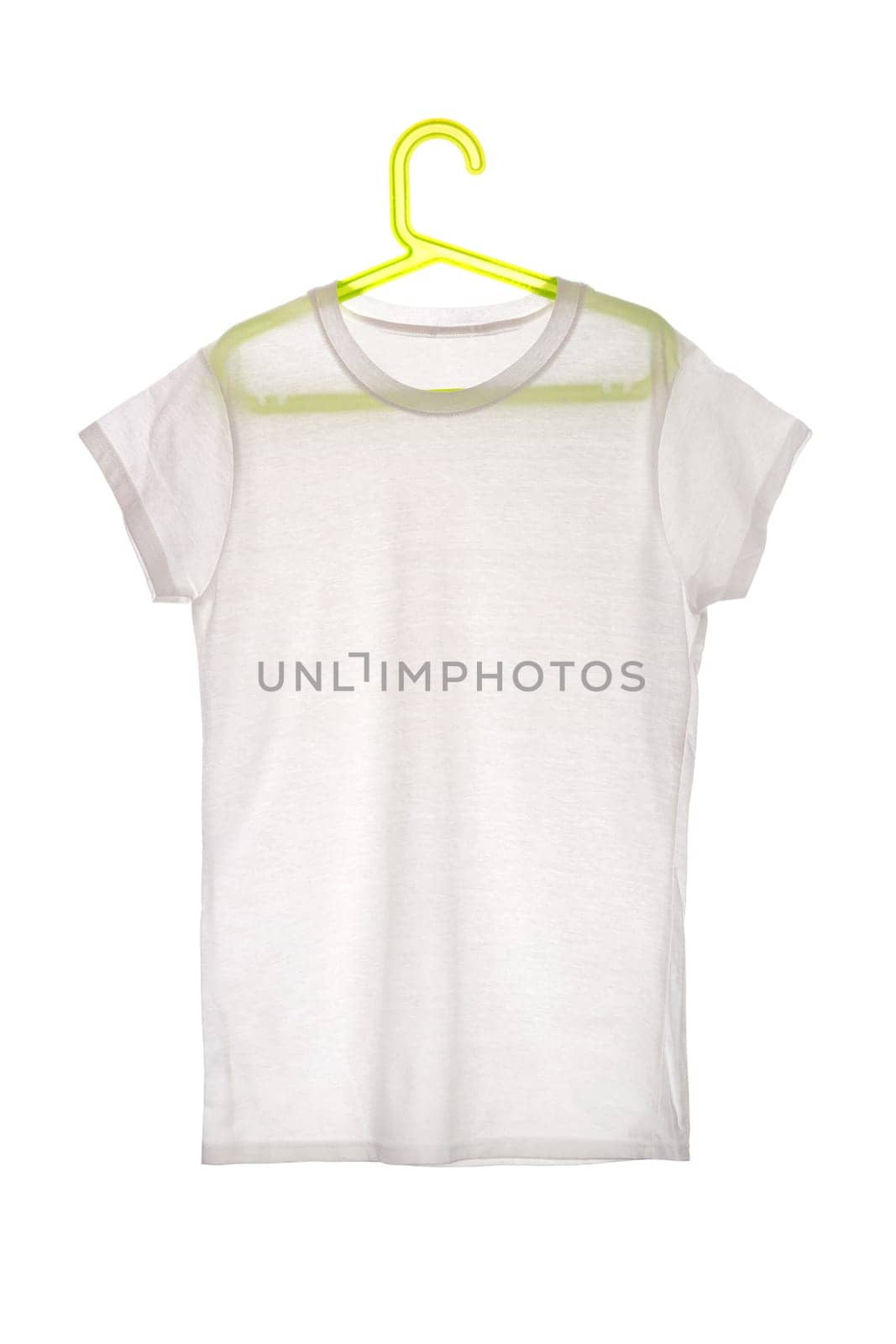 White t-shirt mockup isolated on white background.