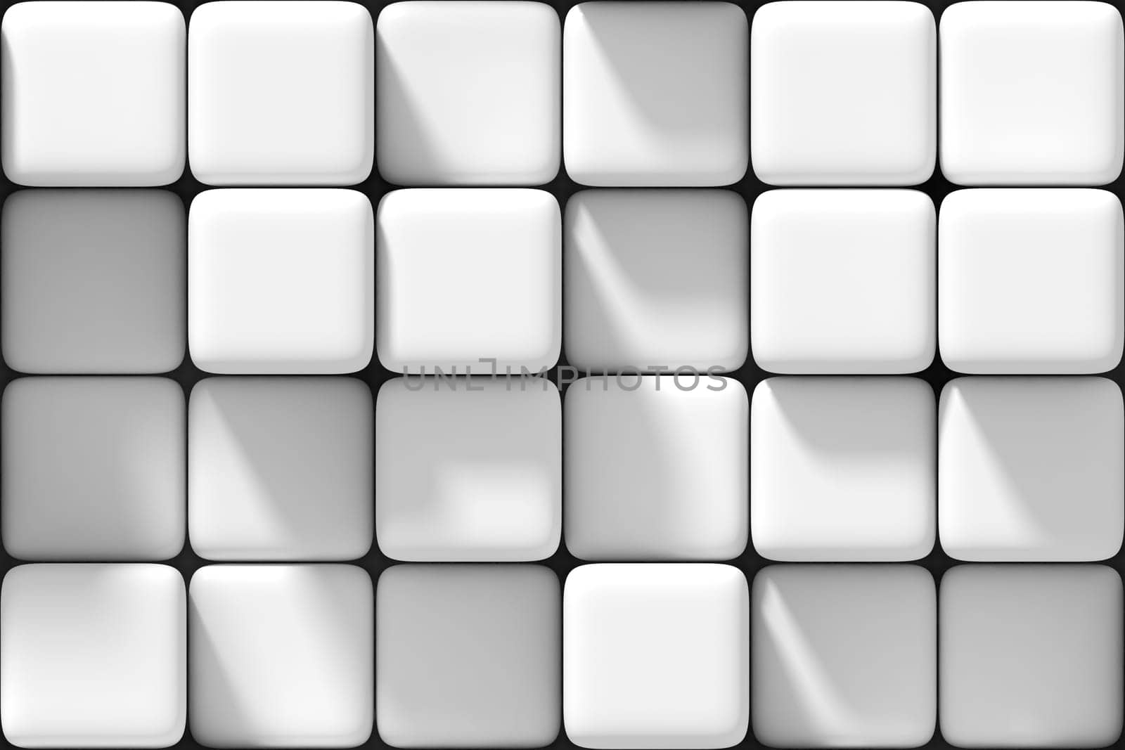 Abstract geometric background with ceramic cubes of various height. Seamless pattern.