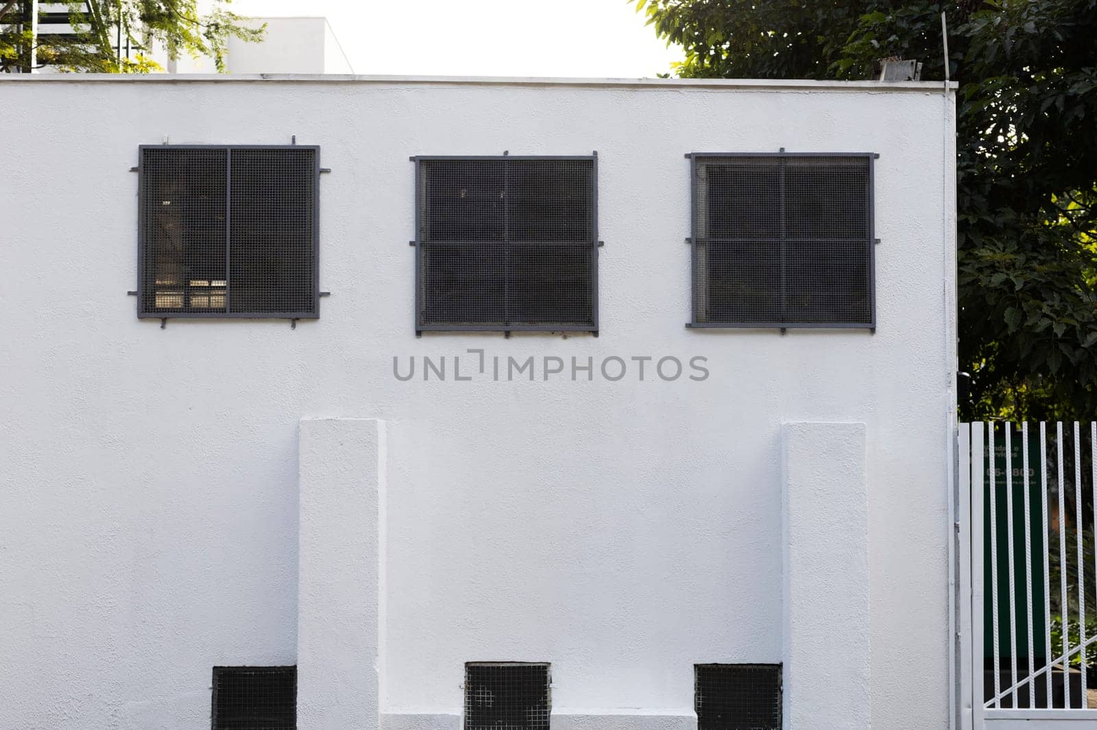 industrial modern facade white exterior