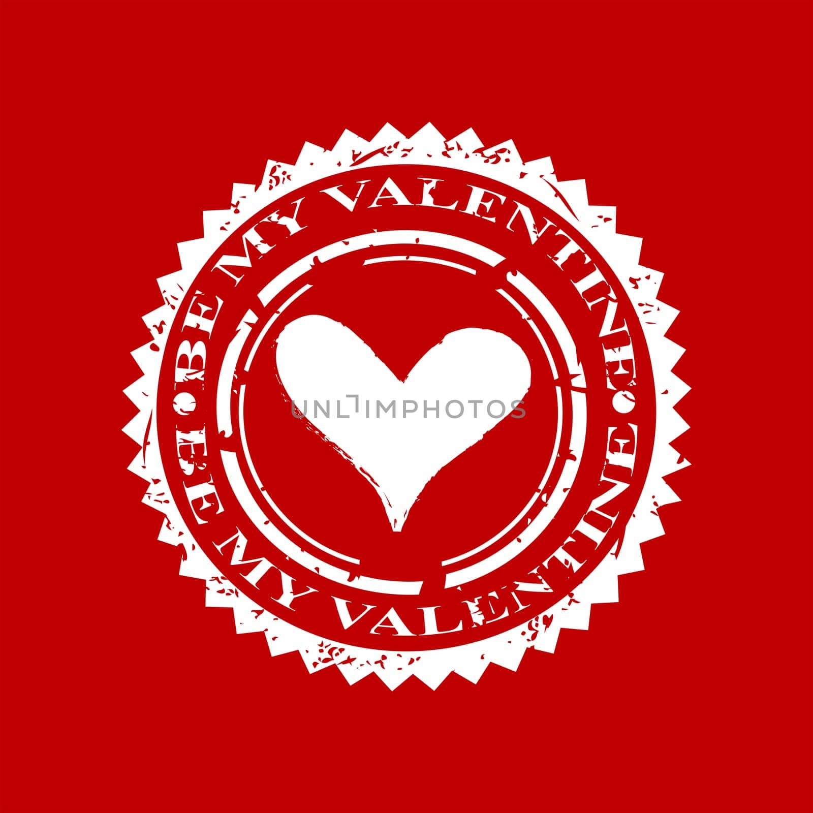 Be my valentine rubber stamp