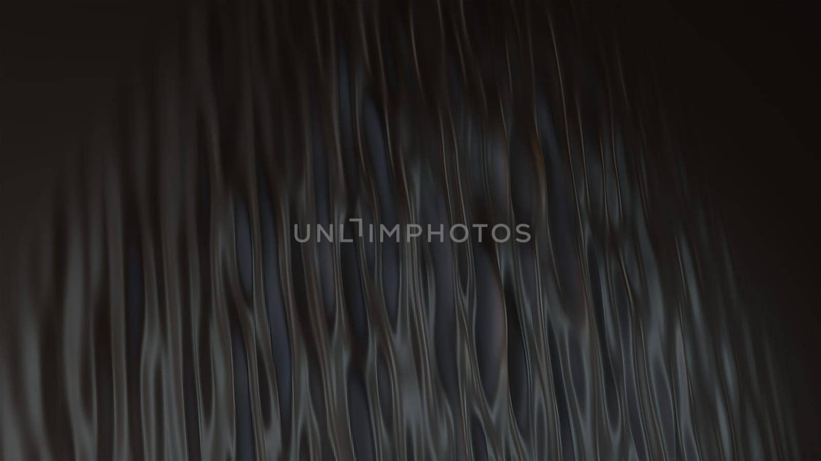 Abstract black shape with impulse circular waves, computer generated. 3d rendering of fractal background