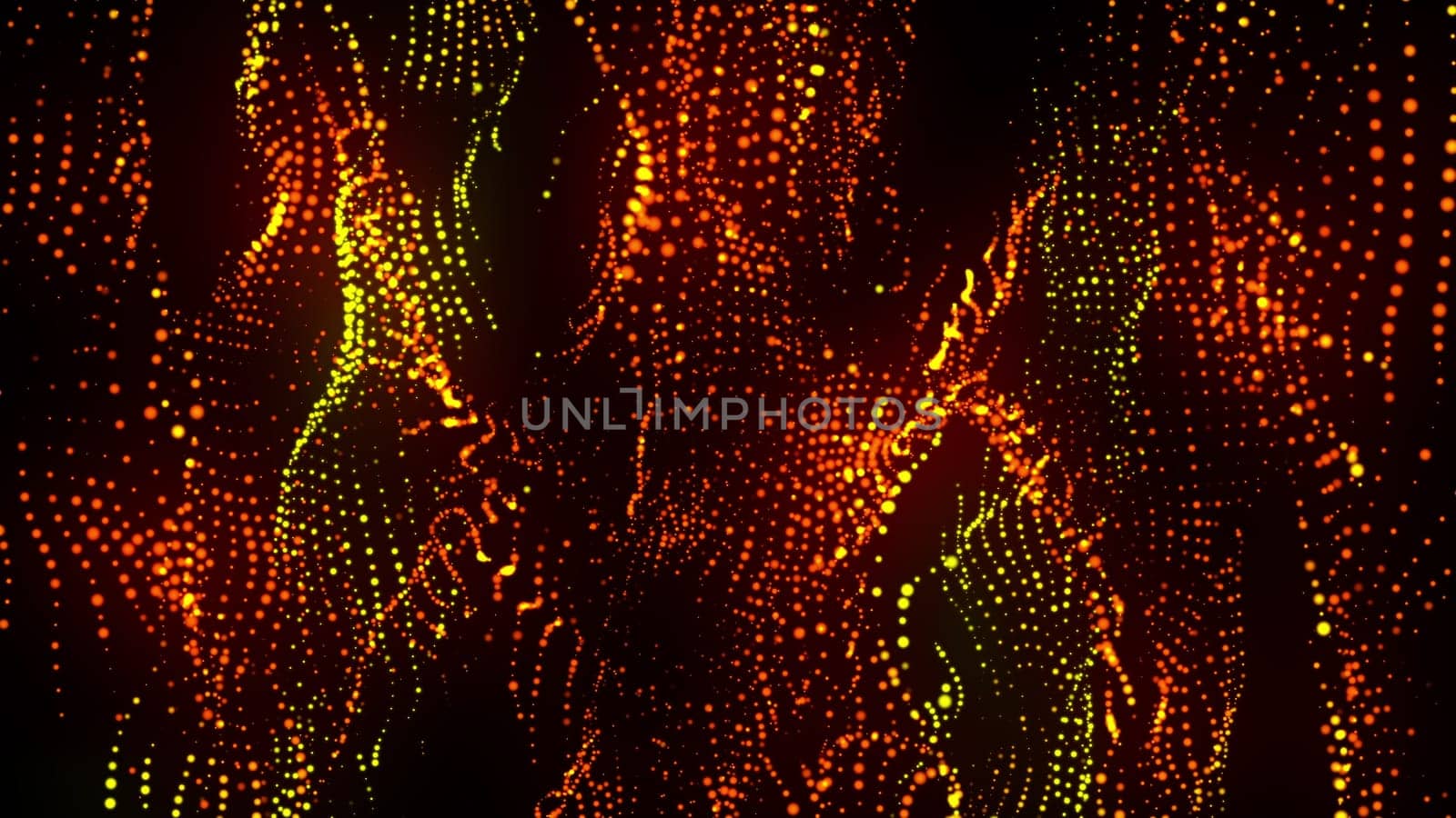 Computer generated spiral organic form from flow particles. 3d rendering of gaseous excellent background