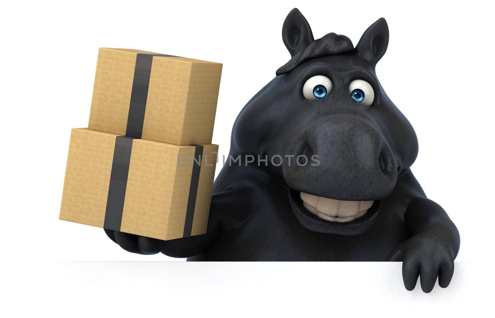 Fun horse - 3D Illustration