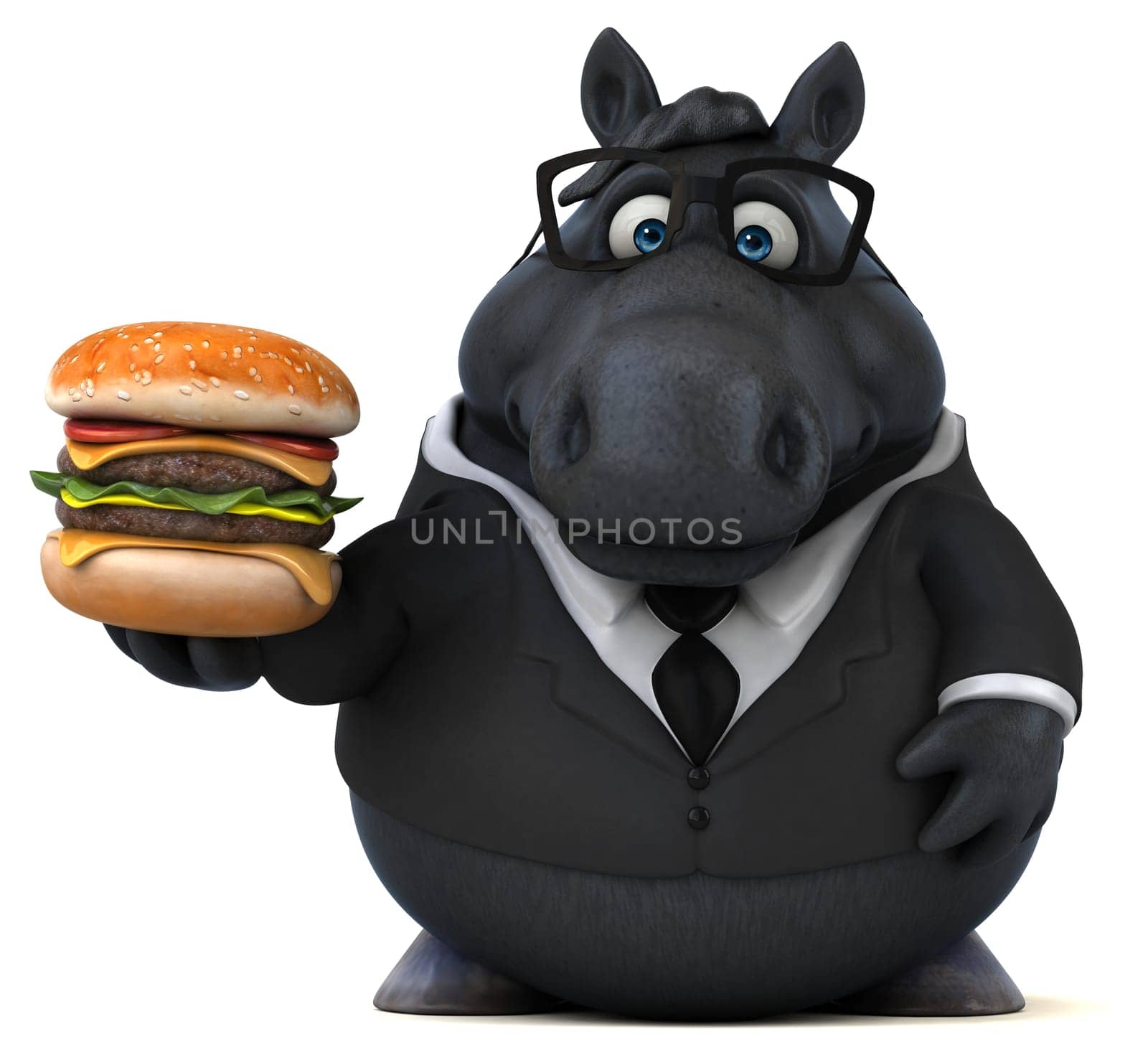 Fun horse - 3D Illustration