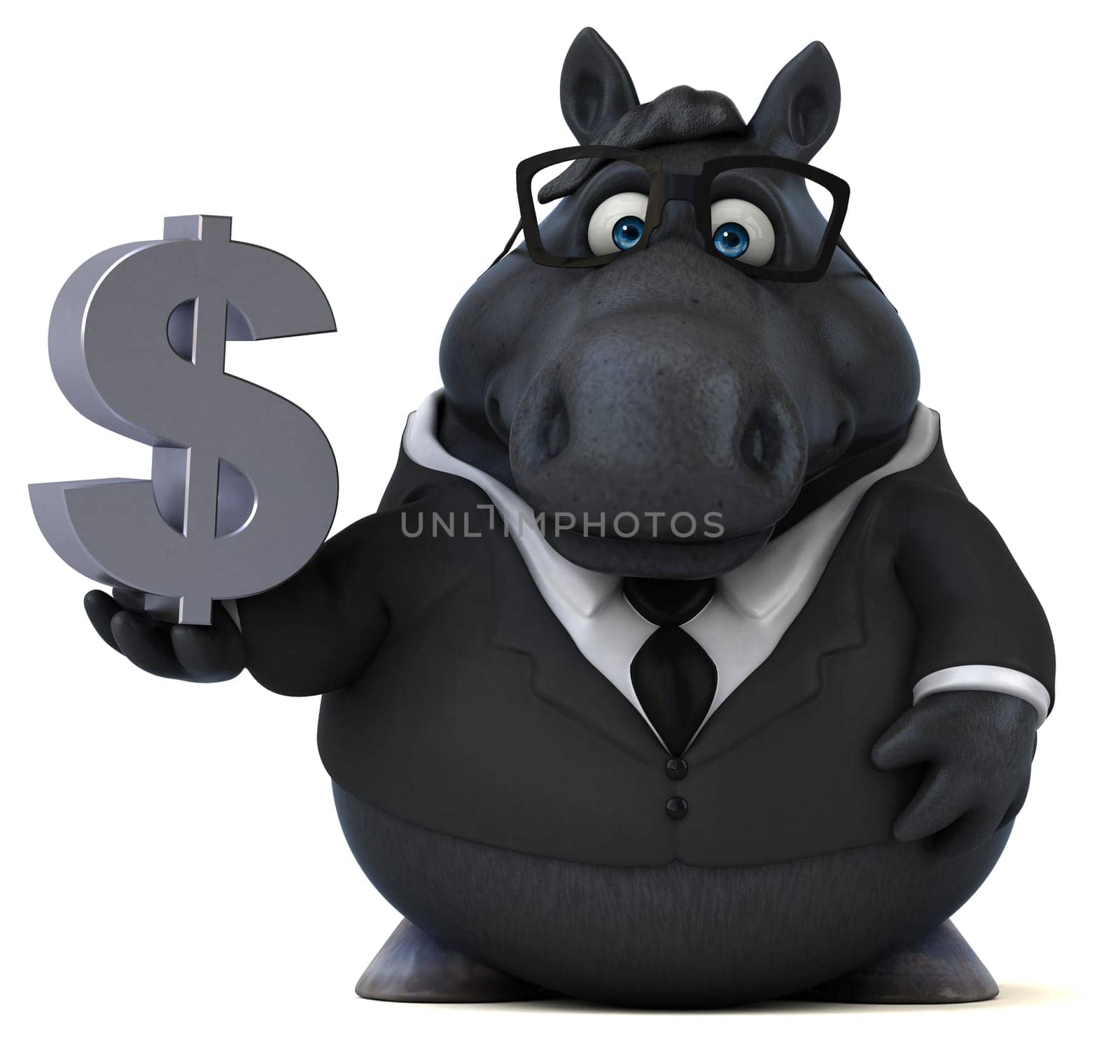 Fun horse - 3D Illustration