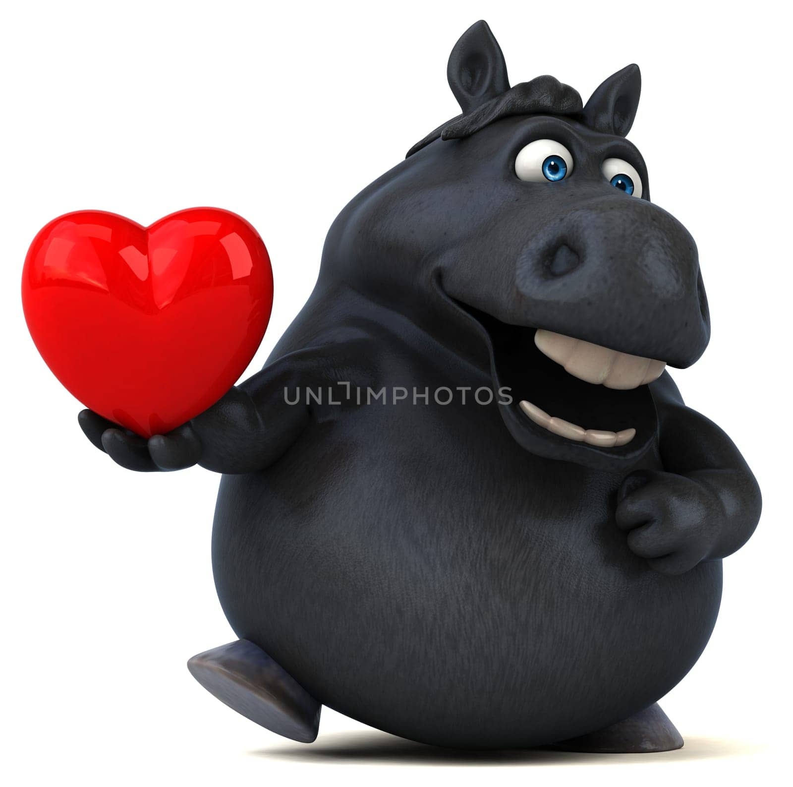 Fun horse - 3D Illustration