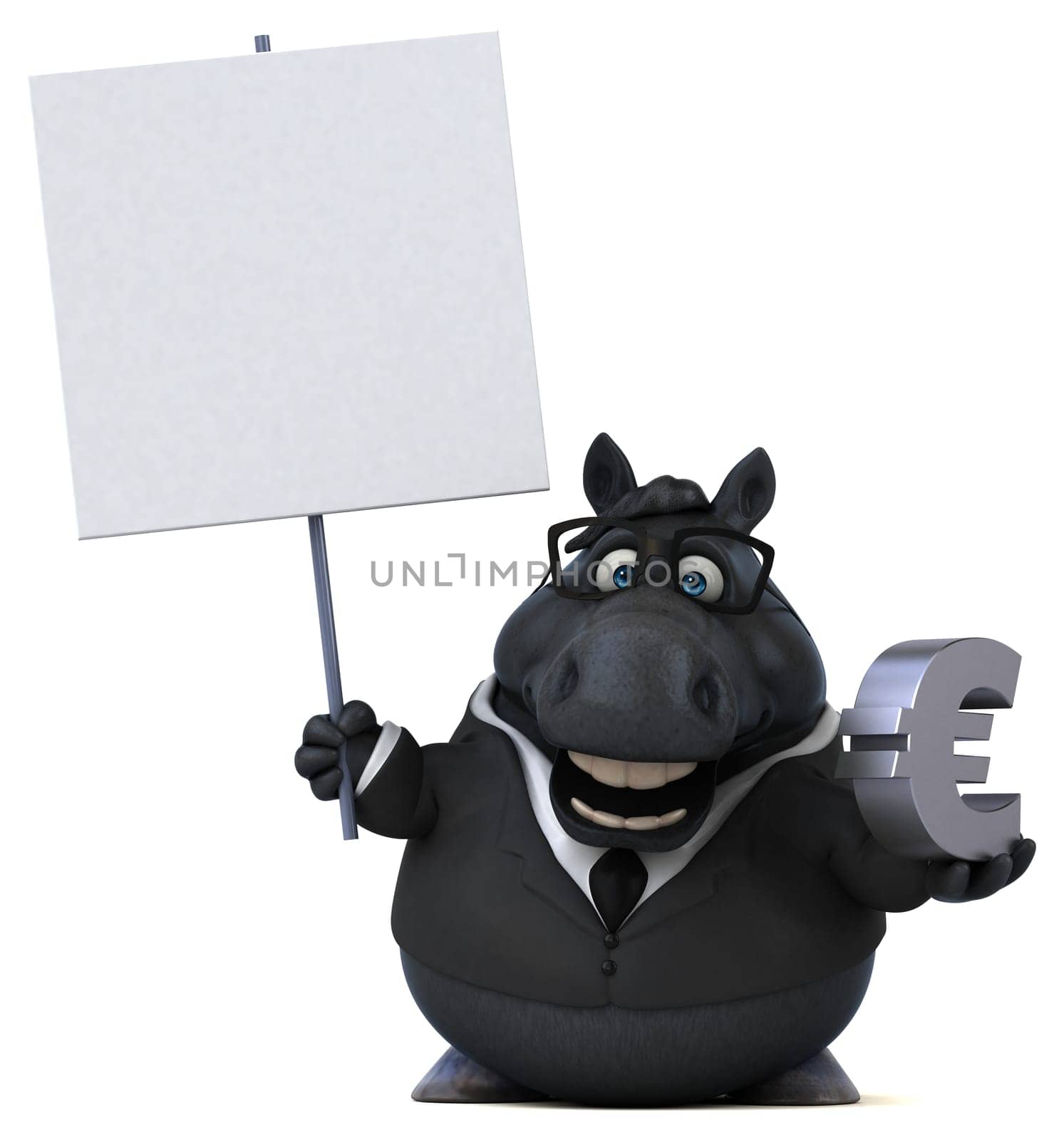 Fun horse - 3D Illustration