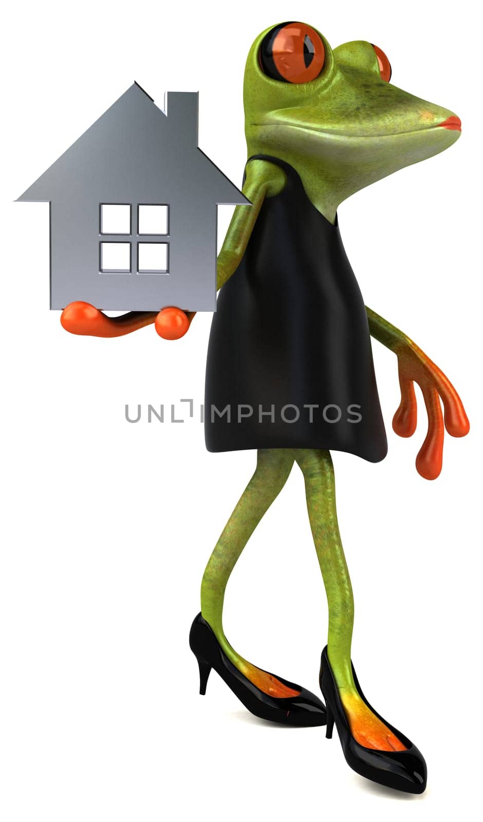 Fun frog - 3D Illustration