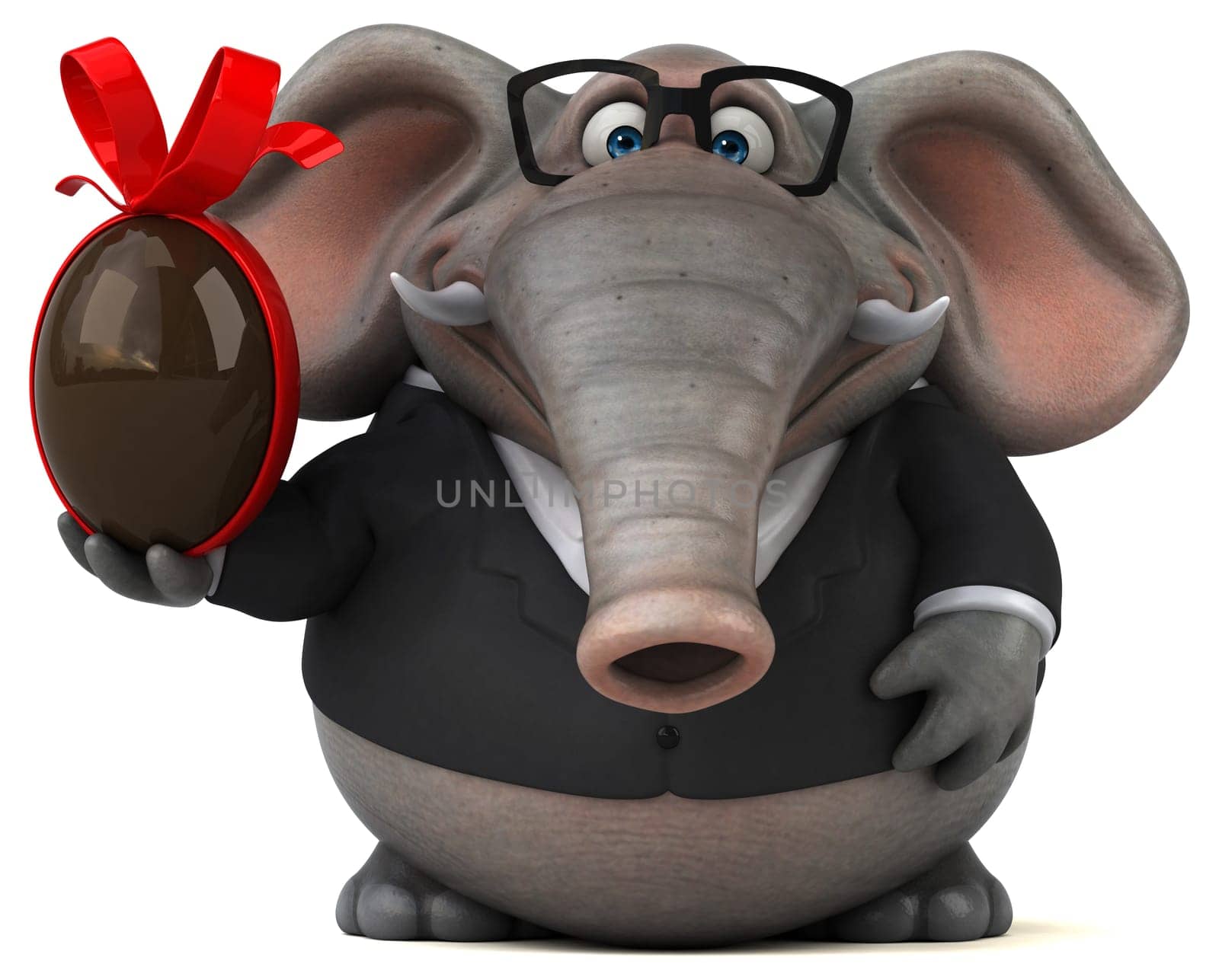 Fun elephant - 3D Illustration
