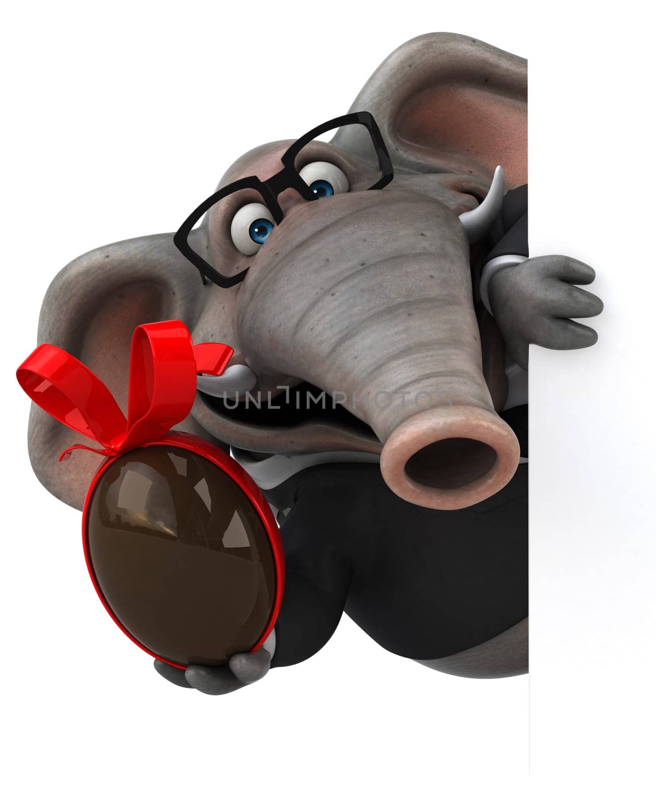 Fun elephant - 3D Illustration