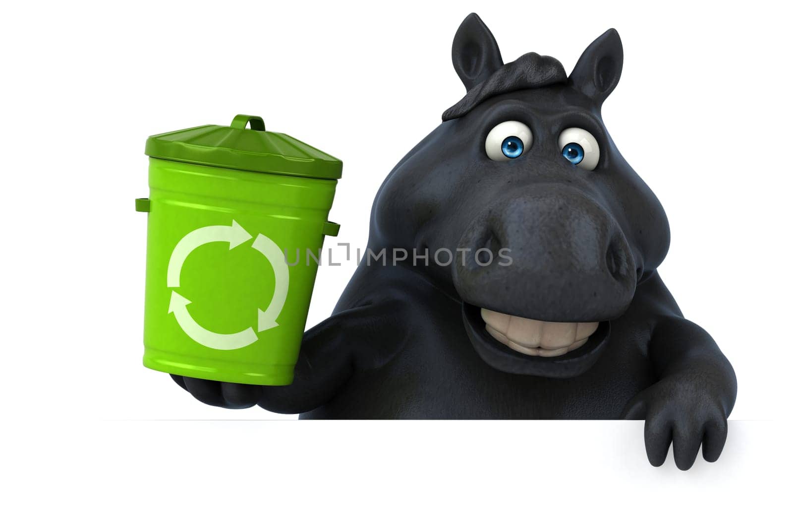 Fun horse - 3D Illustration
