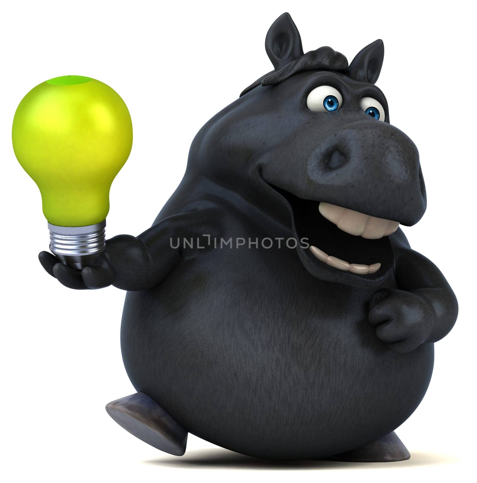 Fun horse - 3D Illustration