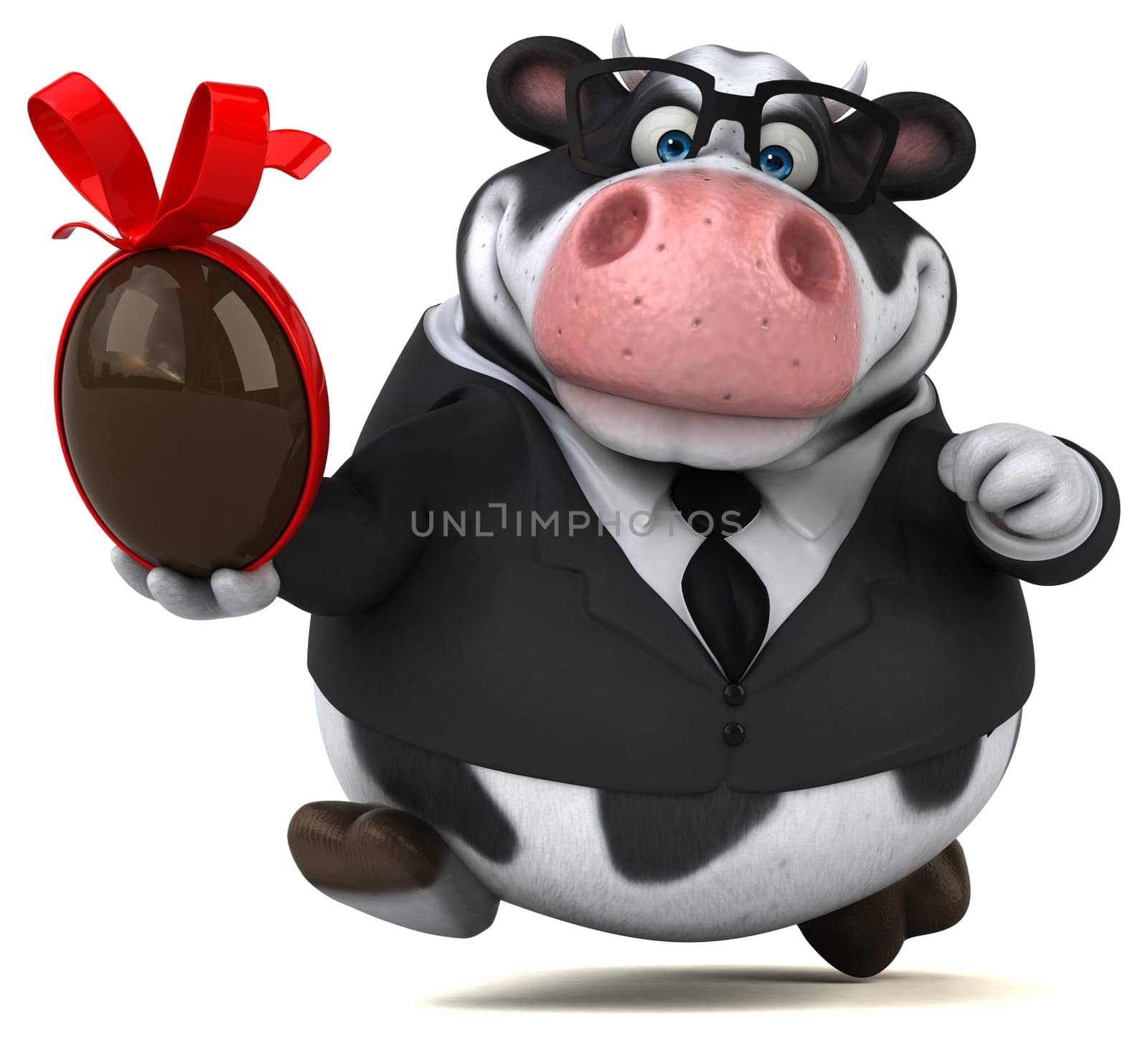 Fun cow - 3D Illustration