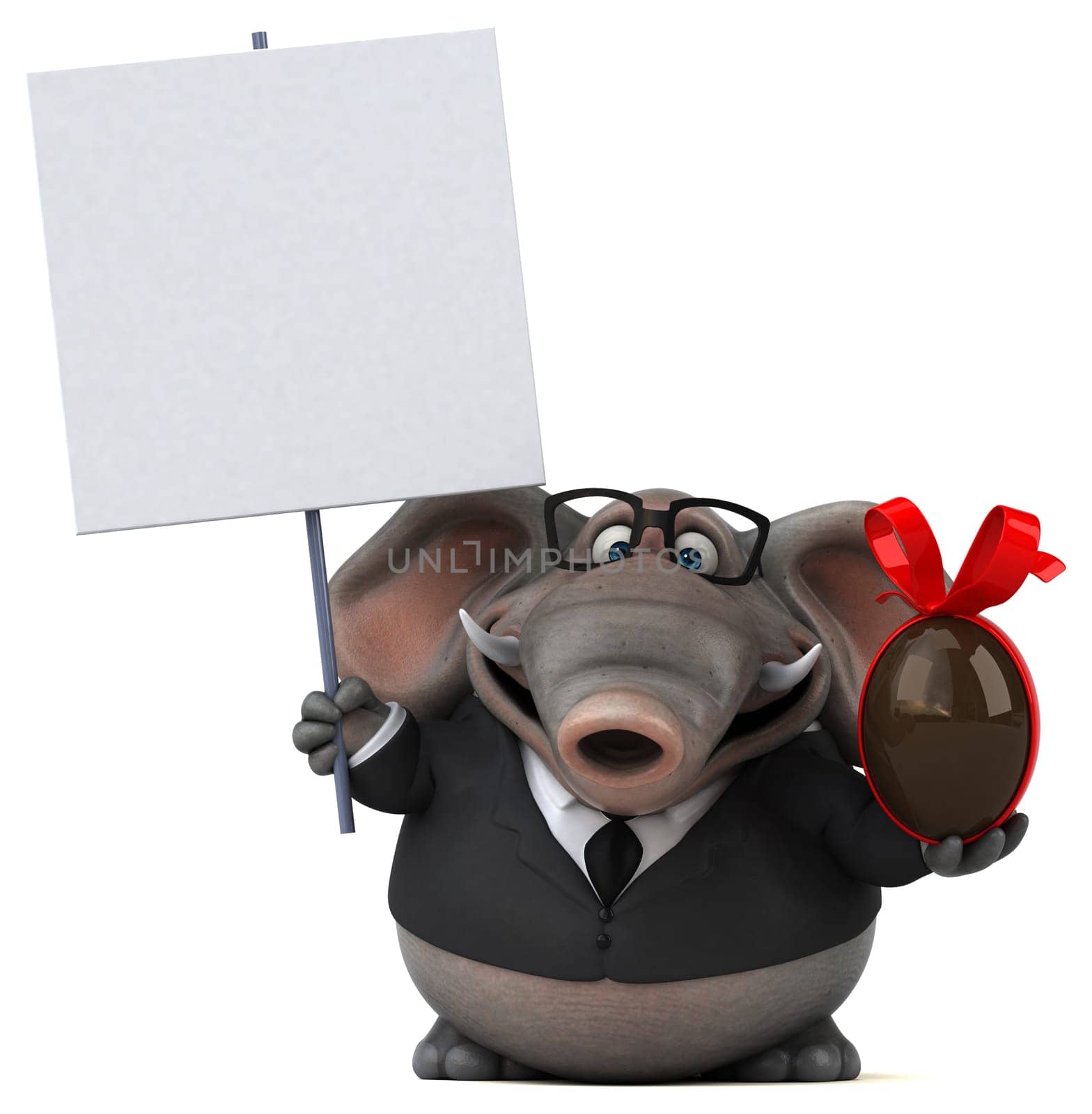Fun elephant - 3D Illustration