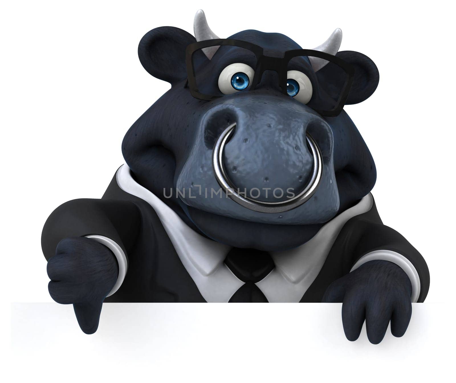 Fun bull - 3D Illustration